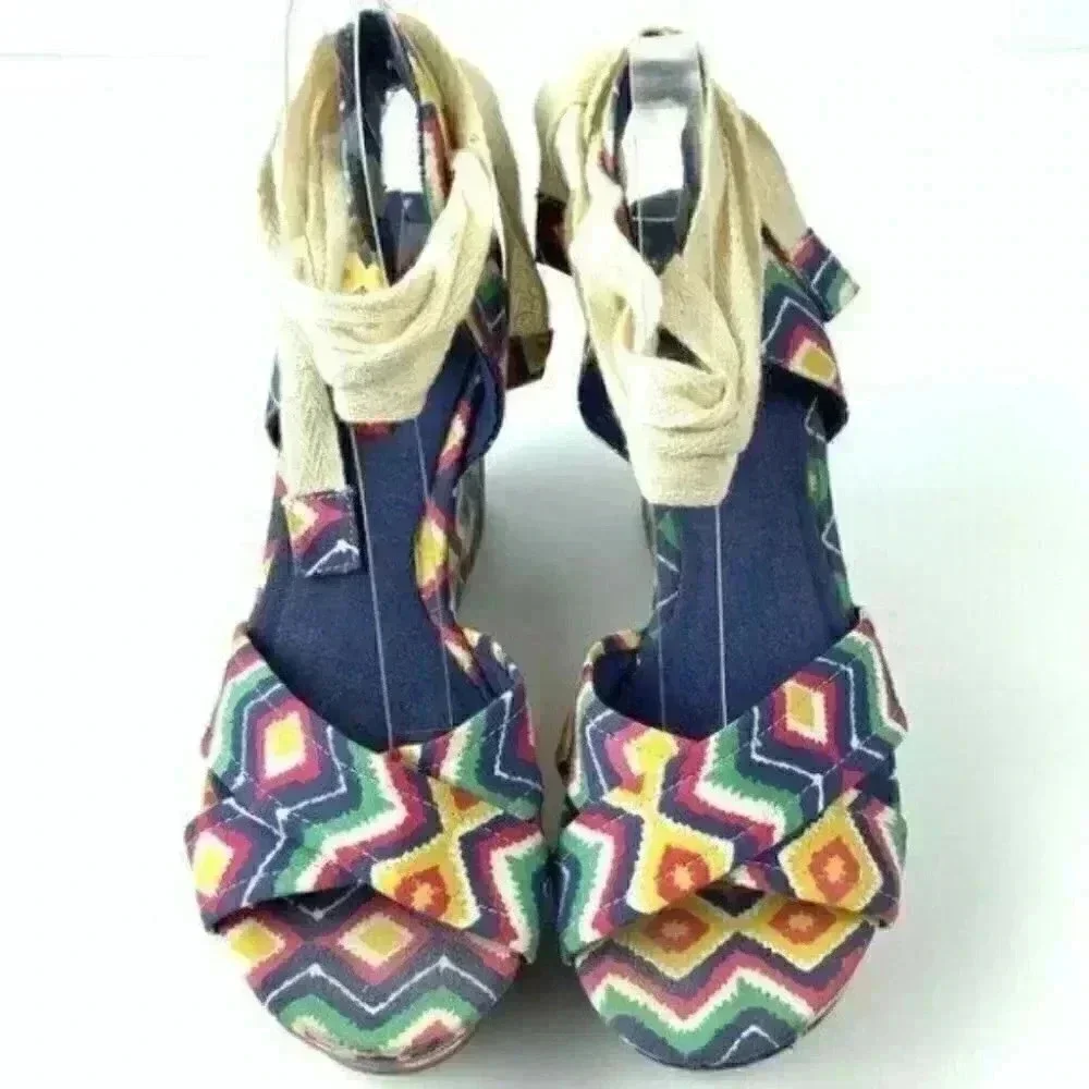 Unionbay platform wedges size 8 powder-u 90s